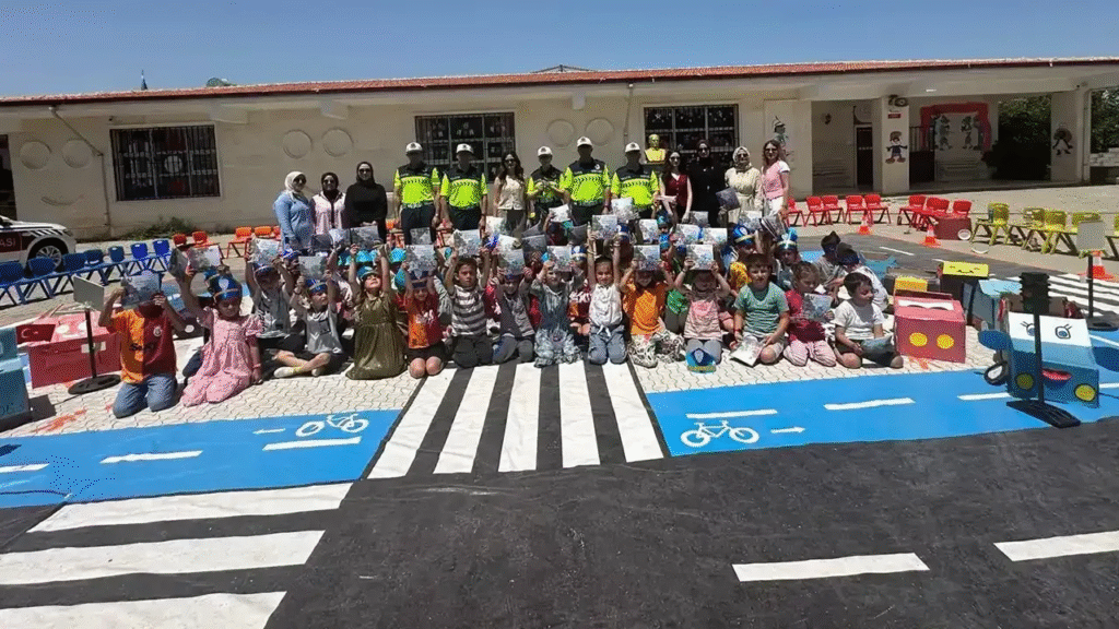 Bozova’da Çocuklara Trafik Eğitimi Verildi